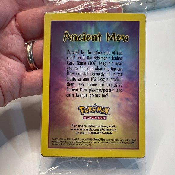 Vintage Sealed Pokemon Ancient Mew Card - Picture 2 of 2